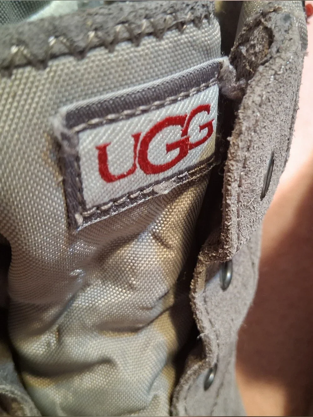 UGG Kids Toty Weather Outdorr Boots Gray Red Waterproof Winter Snow Boots Size 2